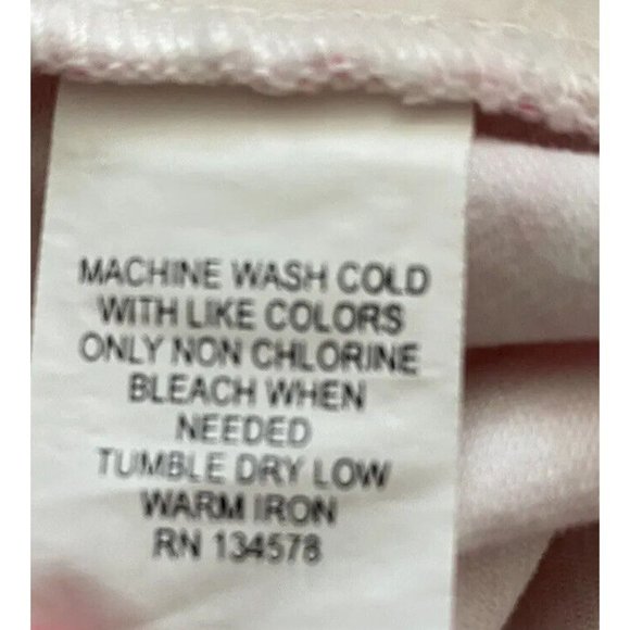 Vineyard Vines White Pink Sea Shell Cotton Pants Womens Zip Up Pockets Size 14 - Picture 8 of 10